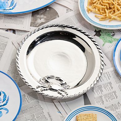 Certified International Silver Plated Crab Round Platter