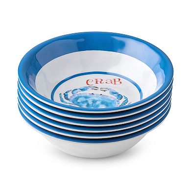 Certified International Beach House Crab Bowls Set of 6