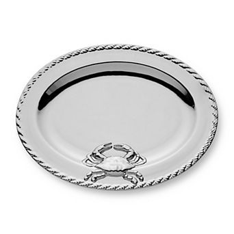 Certified International Silver Plated Crab Oval Platter