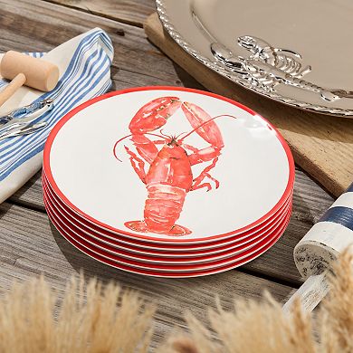 Certified International Beach House Lobster Dinner Plates Set of 6