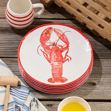 Certified International Beach House Lobster Dinner Plates Set of 6