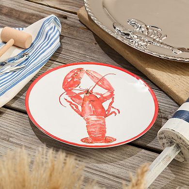 Certified International Beach House Lobster Dinner Plates Set of 6