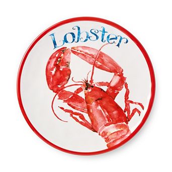 Certified International Beach House Lobster Salad Plates Set of 6