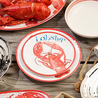 Certified International Beach House Lobster Salad Plates Set of 6