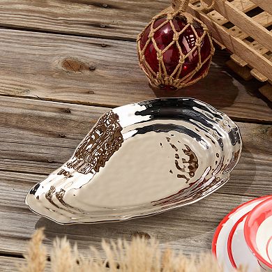Certified International Silver Plated Oyster Platter