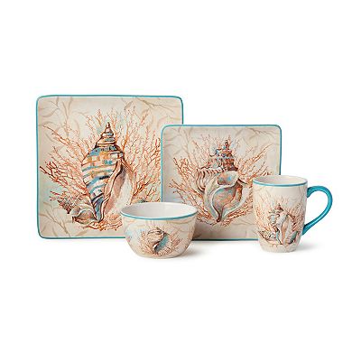 Certified International Escape the Sea 16-Piece Dinnerware Set