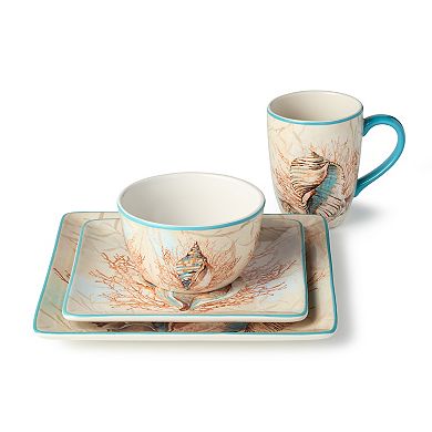 Certified International Escape the Sea 16-Piece Dinnerware Set