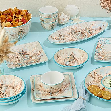 Certified International Escape the Sea 16-Piece Dinnerware Set