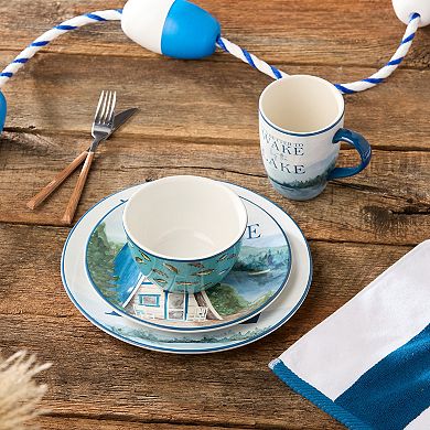 Certified International Lake Themed 12-Piece Dinnerware Set