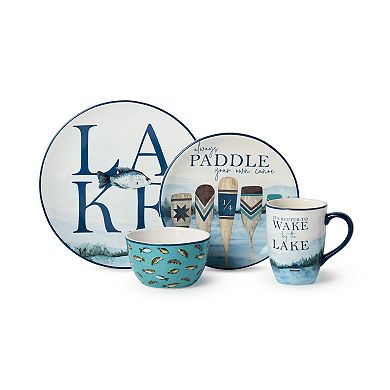Certified International Lake Themed 12-Piece Dinnerware Set
