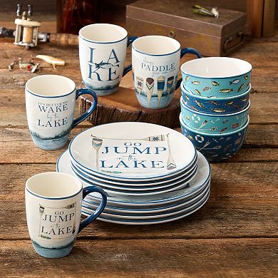 Certified International Lake Themed 12-Piece Dinnerware Set