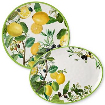 Certified International Limone 2 pc Platter Set