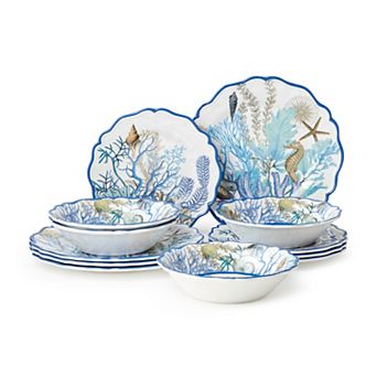 Certified International Blue Lagoon 12 pc Dinnerware Set