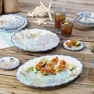 Certified International Blue Lagoon 2-pc. Platter Set