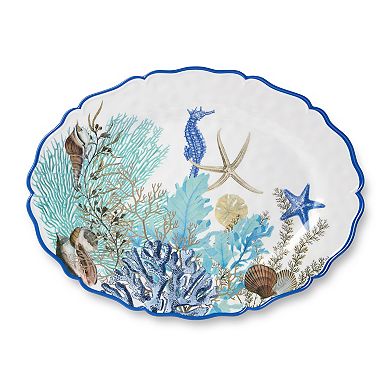 Certified International Blue Lagoon 2-pc. Platter Set