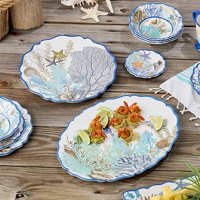 Certified International Blue Lagoon 2-pc. Platter Set