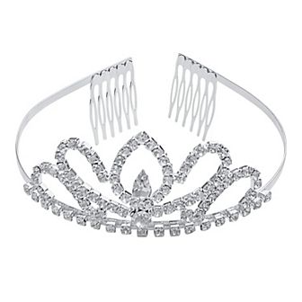 Vieste Silver Tone Sparkly Rhinestone Tiara