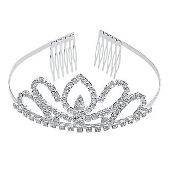 Vieste Silver Tone Sparkly Rhinestone Tiara