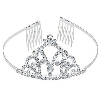 Vieste Silver Tone Sparkly Hand Made Tiara