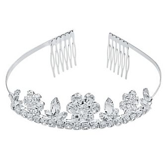 Vieste Silver Tone Sparkly Rhinestone Tiara
