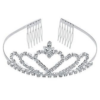 Vieste Silver Tone Sparkly Rhinestone Tiara