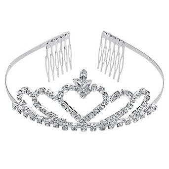 Vieste Silver Tone Sparkly Rhinestone Tiara