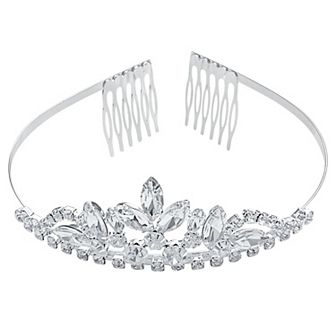 Vieste Silver Tone Sparkly Rhinestone Tiara