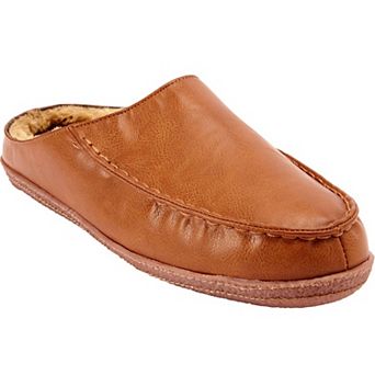 KingSize Men's Faux Fur-Lined Clog Slippers