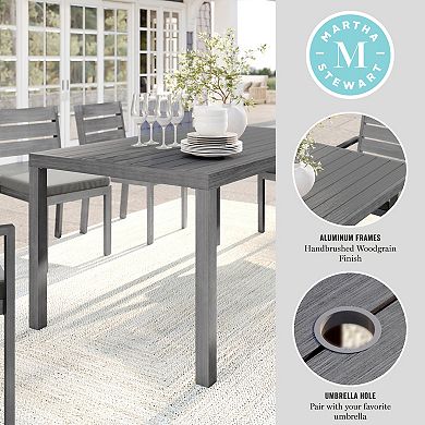 Martha Stewart 62" All-Weather Patio Dining Table with Umbrella Hole