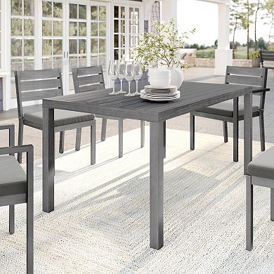 Martha Stewart 62" All-Weather Patio Dining Table with Umbrella Hole