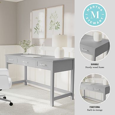 Martha Stewart Shaker Style Home Office Desk with 3 Drawers