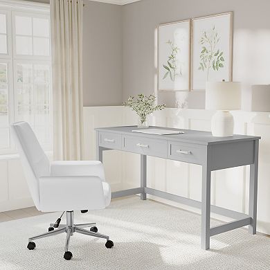 Martha Stewart Shaker Style Home Office Desk with 3 Drawers