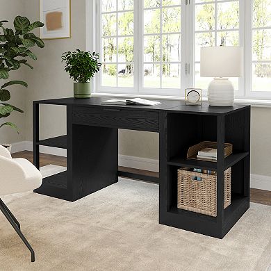 Martha Stewart Modular Single-Drawer Desk & Dual 2 Tier Shelves