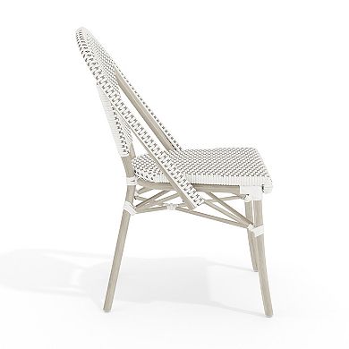 Martha Stewart 2PK All-Weather Stackable Patio Bistro Dining Chairs