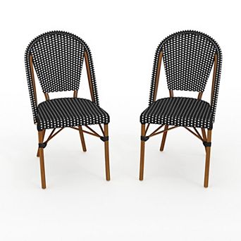 Martha Stewart 2 pk All-Weather Stackable Patio Bistro Dining Chairs