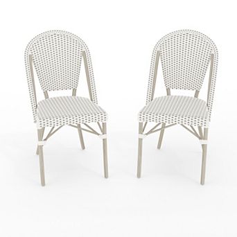 Martha Stewart 2 pk All-Weather Stackable Patio Bistro Dining Chairs