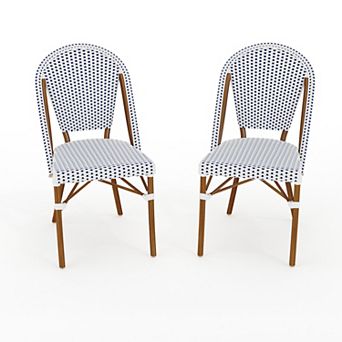 Martha Stewart 2 pk All-Weather Stackable Patio Bistro Dining Chairs