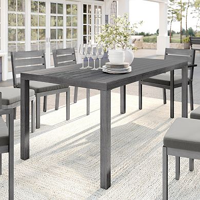 Martha Stewart 71" All-Weather Patio Dining Table with Umbrella Hole