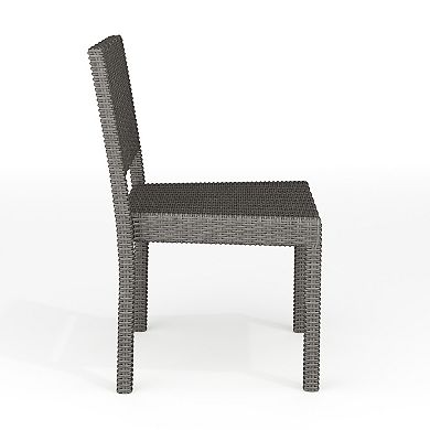Martha Stewart 2PK Outdoor Rattan Wicker Stackable Side Dining Chairs