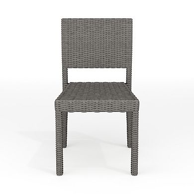 Martha Stewart Outdoor Rattan Wicker Stackable Side Dining Chair