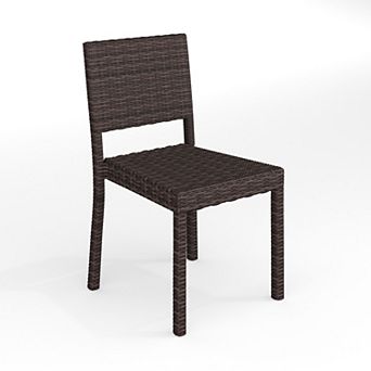 Martha Stewart Outdoor Rattan Wicker Stackable Side Dining Chair