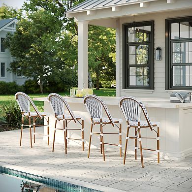 Martha Stewart All-Weather Stackable Patio Bistro Counter Stool