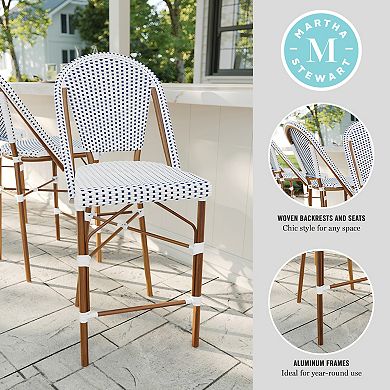 Martha Stewart All-Weather Stackable Patio Bistro Counter Stool