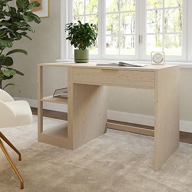 Martha Stewart Modular Single-Drawer Desk and 2 Tier Shelf