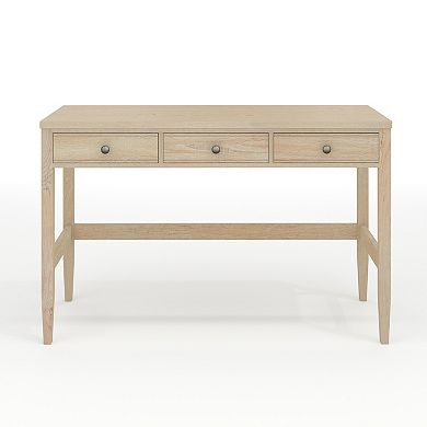 Martha Stewart Home Office Desk with 3 Drawers and Tapered Legs