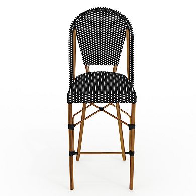 Martha Stewart All-Weather Stackable Patio Bistro Bar Stool