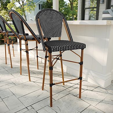 Martha Stewart All-Weather Stackable Patio Bistro Bar Stool