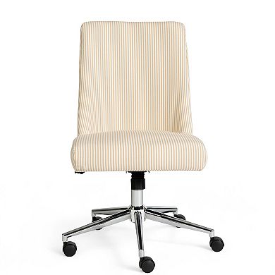 Martha Stewart Upholstered Height Adjustable Swivel Home Office Chair