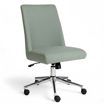 Martha Stewart Upholstered Height Adjustable Swivel Home Office Chair