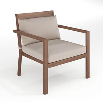Martha Stewart 2 pk All-Weather Patio Accent Chairs with Seat and Lumbar Cushions